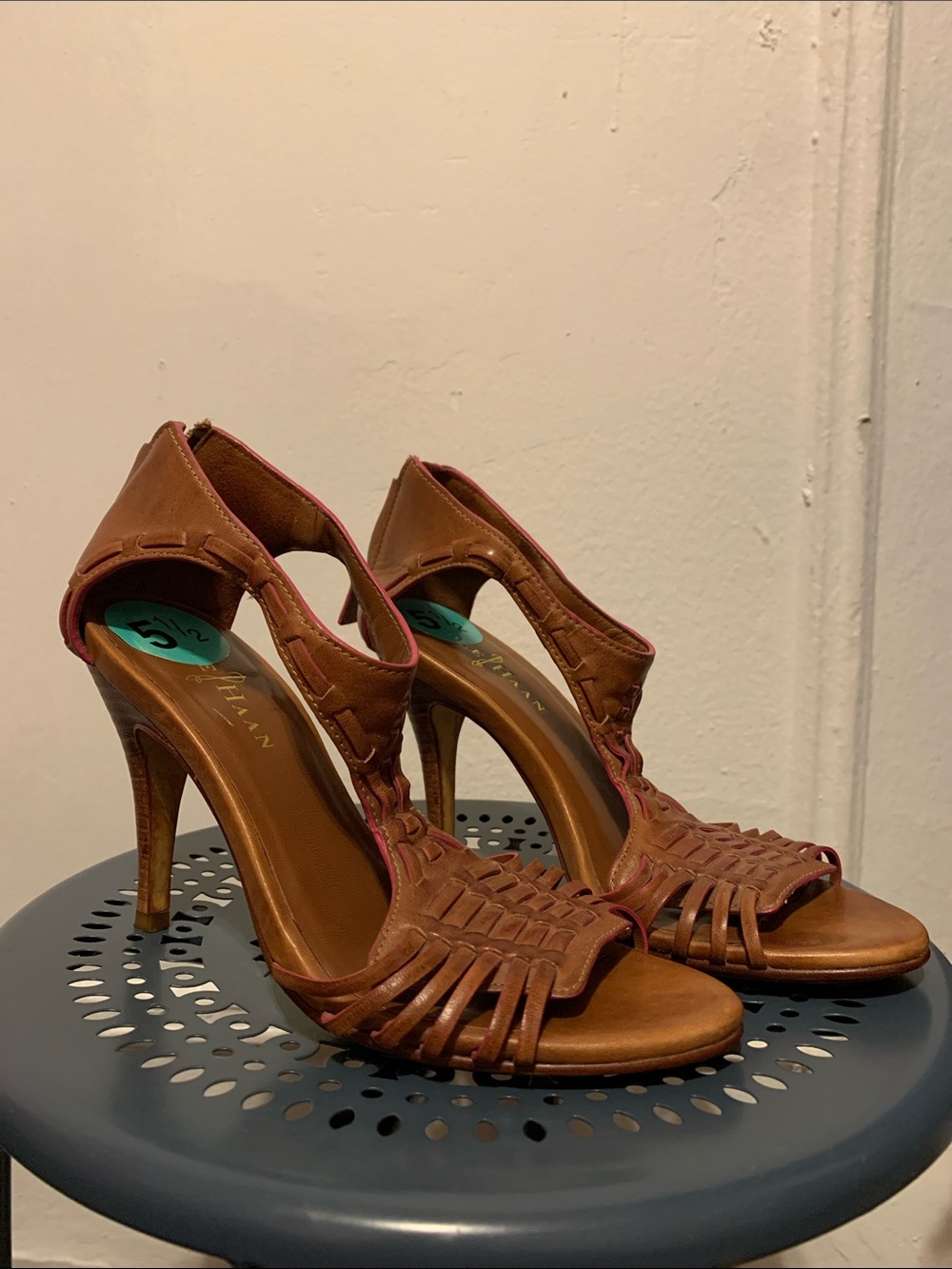 Brown Cole Haan Nike Air Leather Heels Size 5.5